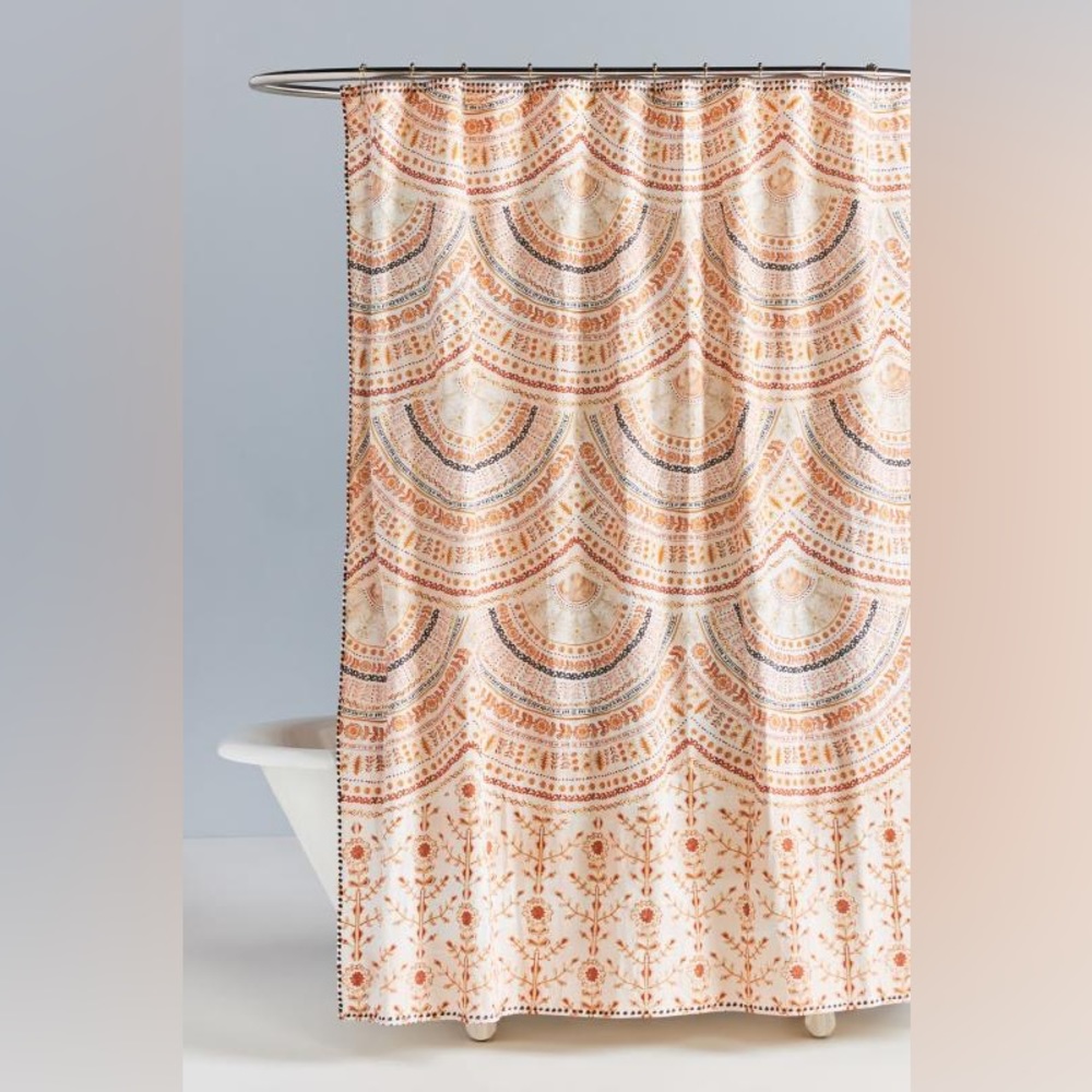 New🌟Teagan Organic Cotton Shower Curtain
